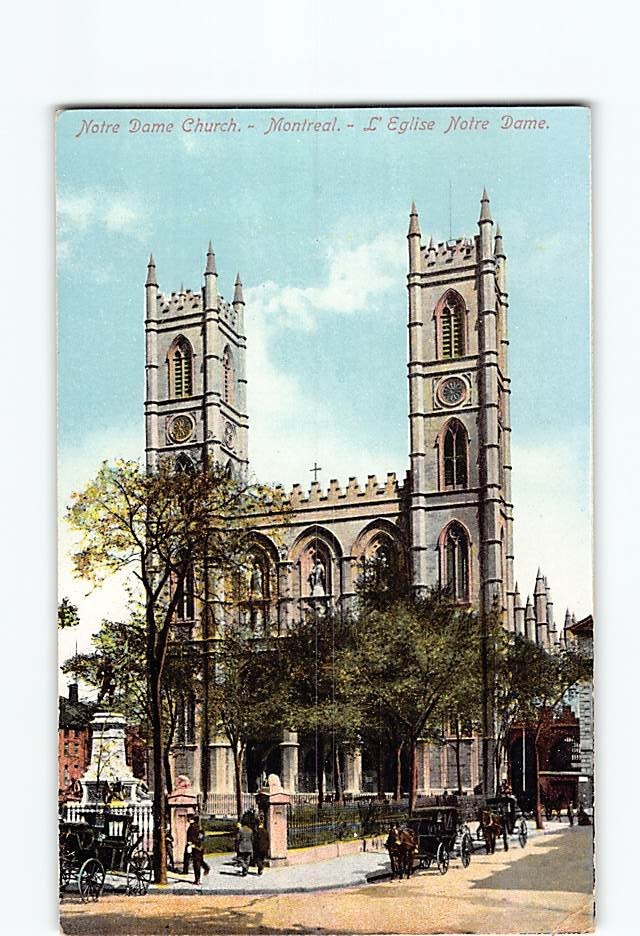 Postcard Notre Dame Church Montreal Quebec Canada