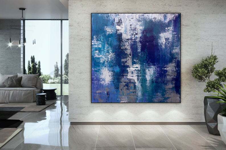 Abstract Canvas Art Abstract Wall Art Original Abstract Palette Knife Canvas