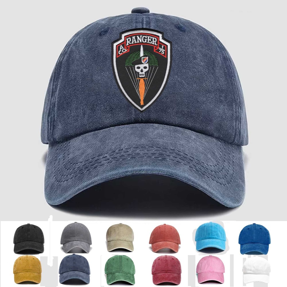 Custom Embroidered Hat A Co 1/75 A Company 1st Battalion 75th Ranger Regiment