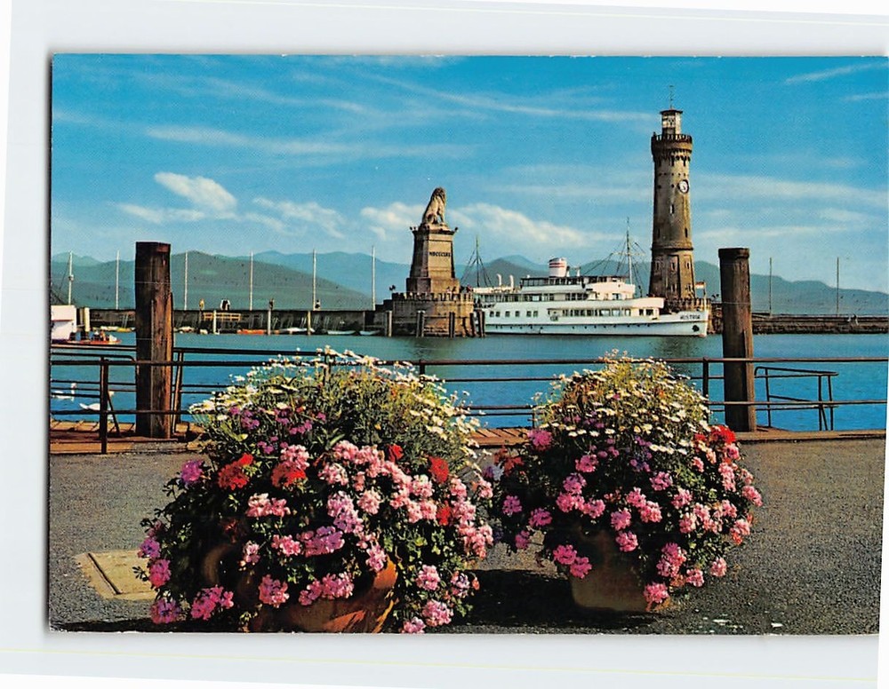 Postcard Lindau Lake Constance Germany
