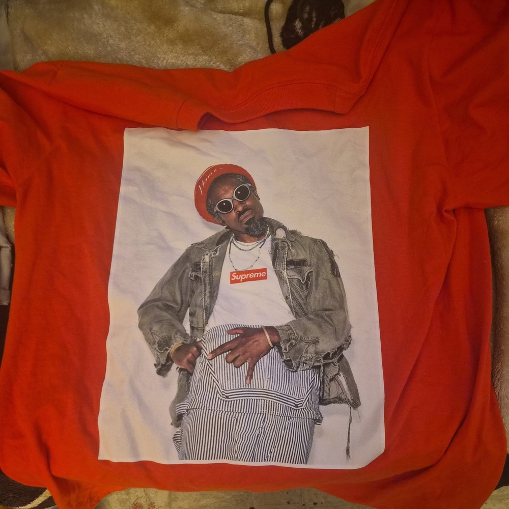 SUPREME FW'22 Andre 3000 Tomato Red T-shirt Men's size Large