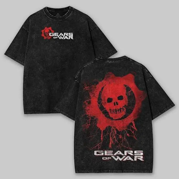 Gears of War  Tshirt, Short Sleeved Top, Unisex Game Shirt, Gears of War F
