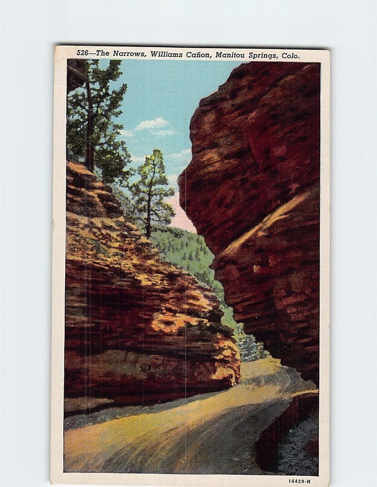 Postcard The Narrows Williams Canyon Manitou Springs Colorado USA
