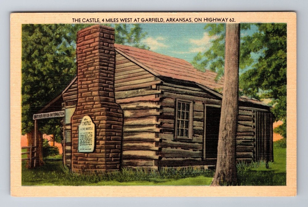 Garfield AR-Arkansas, The Castle, Antique, Vintage Souvenir Postcard