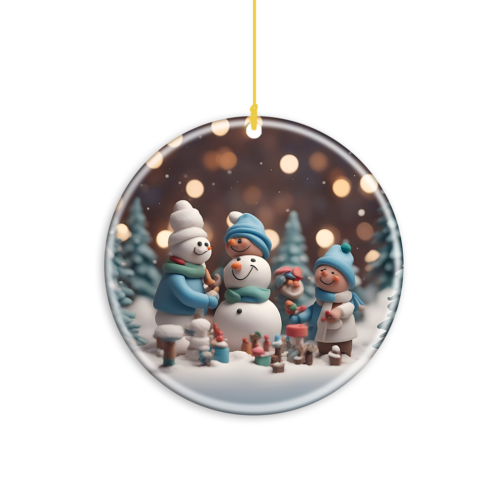 Custom text Name Personalized image Sophisticated Ceramic Deco Christmas Accent-image