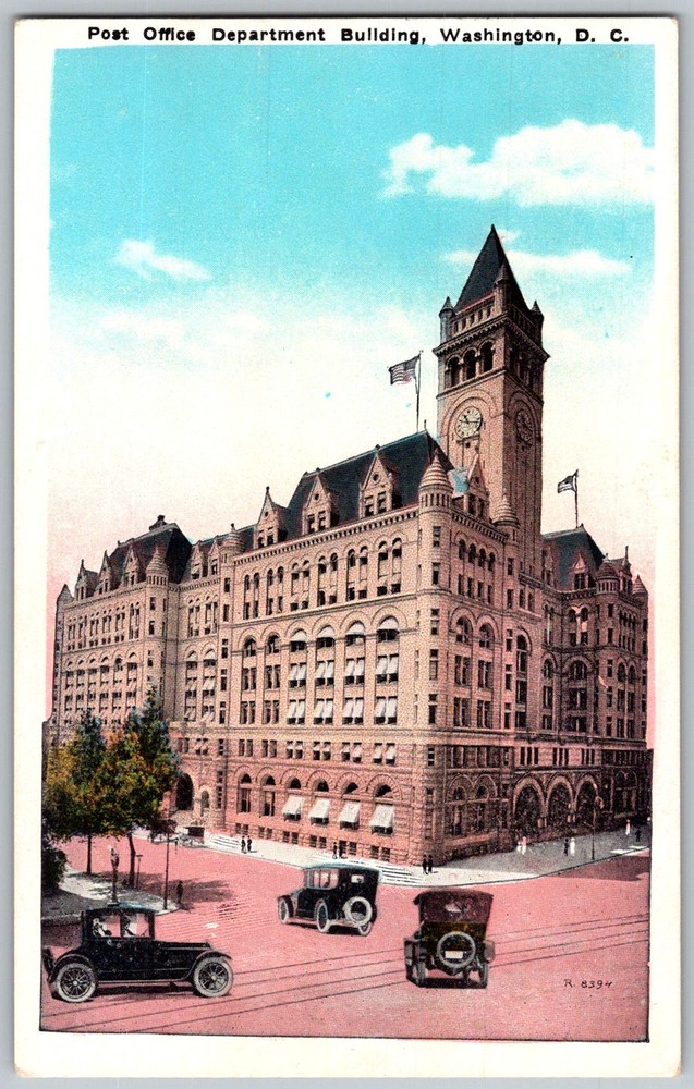 Antique Postcard Post Office Department Building Washington, D.C 1920s