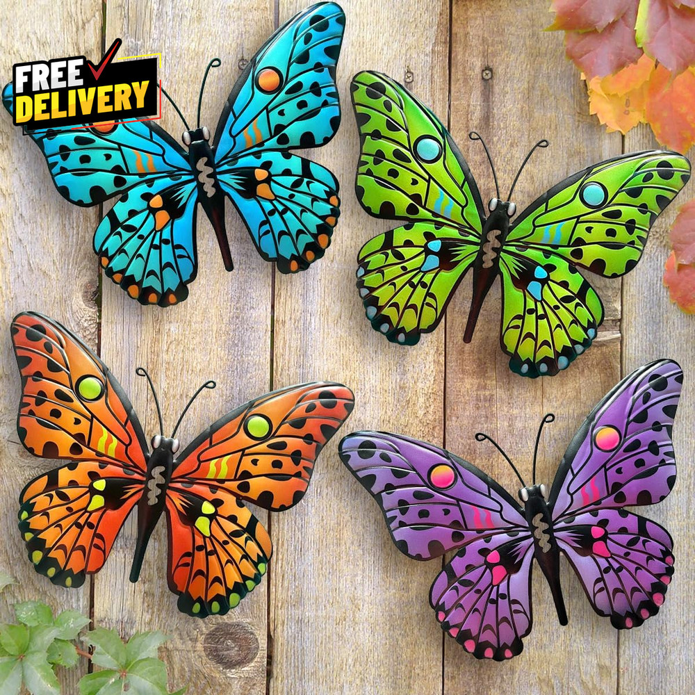 Metal Butterfly Wall Decor - 9.6