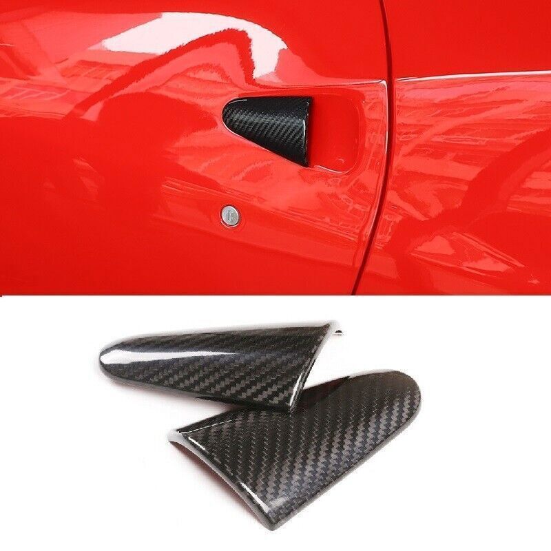 Real Carbon Fiber Door Handle Trim Cover Sticker Fit for Ferrari 458 2011-2016