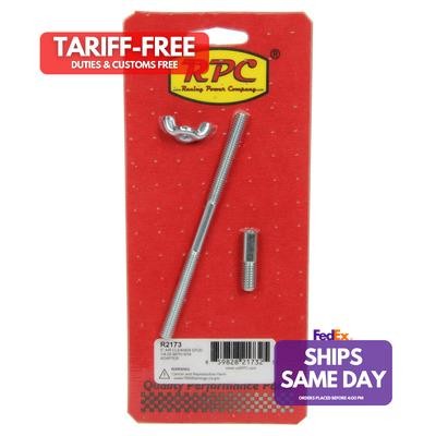 Racing Power R2173, Kit Zinc Steel 5In Air Cleaner Stud 1/ 4-20 With 5/16 Adapte