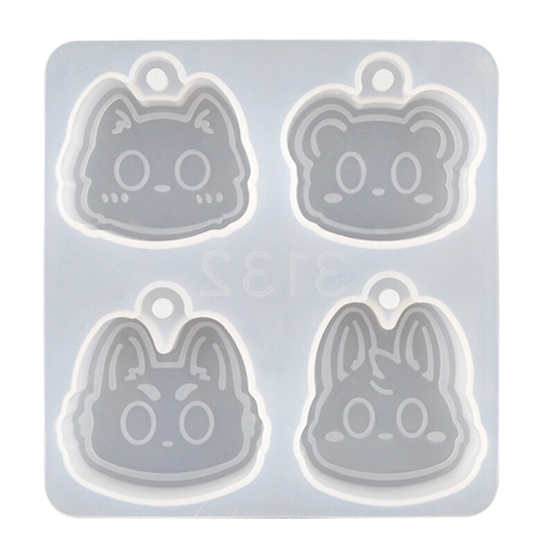 Silicone Jewelry Casting Molds with Hanging Hole for DIY Resin Pendants