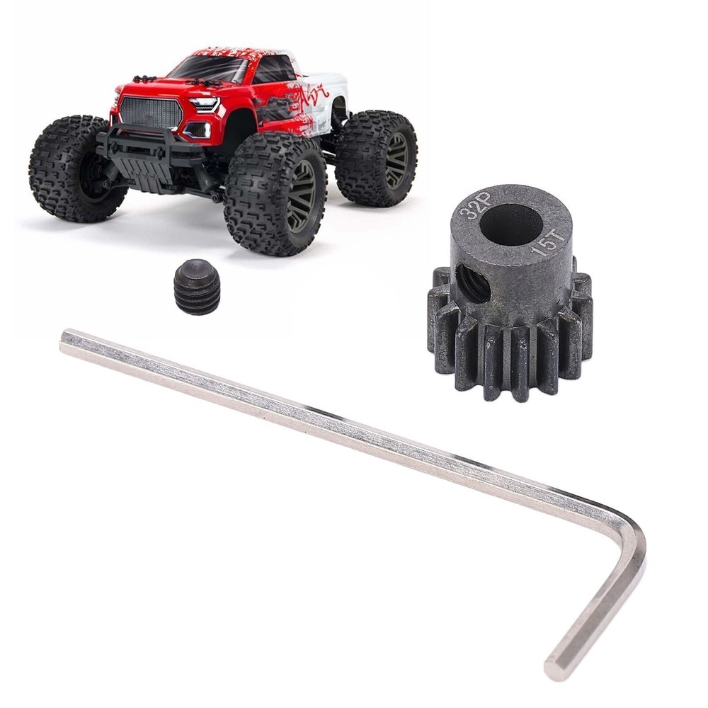 15T 0.8Mod Metal Pinion Motor Gear for ARRMA Granite 1/10  Remote Control Car