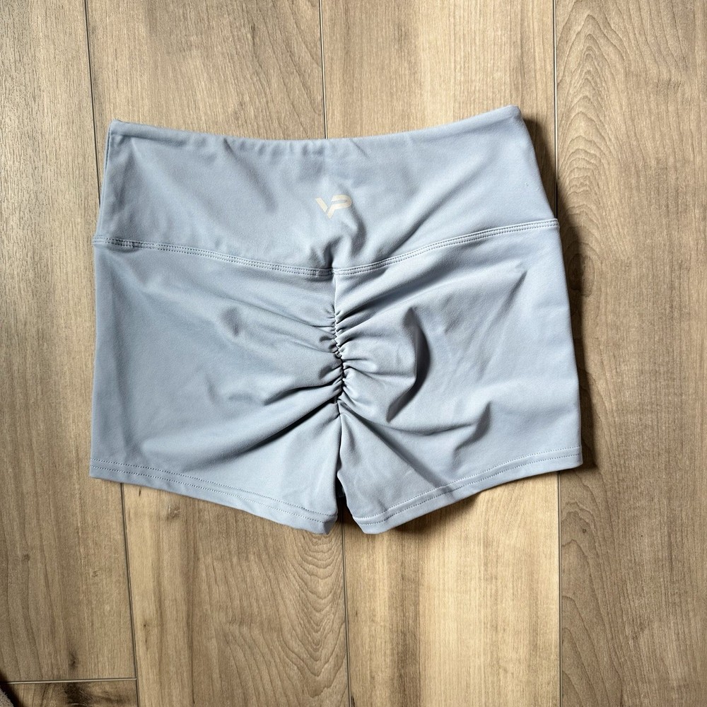High Waist Scrunch Butt Shorts Women’s Gym Yoga Fitness Blue Size S NWT