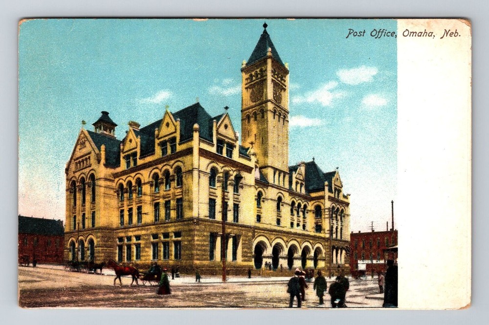 Omaha NE-Nebraska, United States Post Office, Scenic, Vintage Postcard