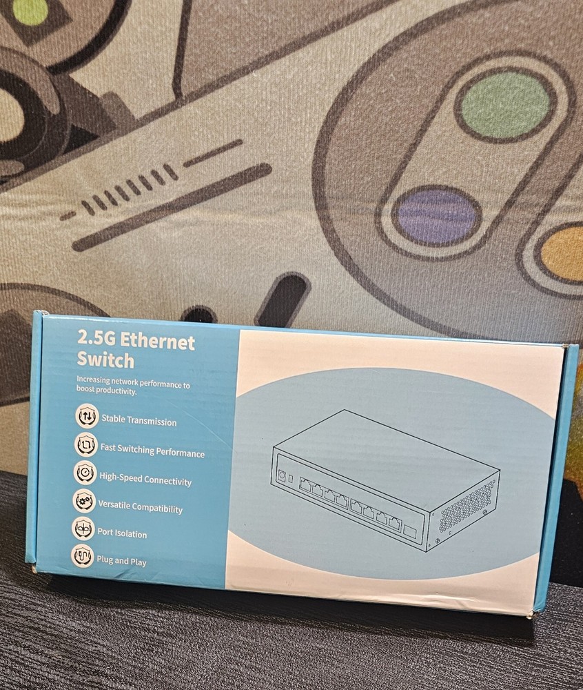 STEAMEMO IG204 4-Port 2.5Gbps Ethernet Networking Switch VLAN 6-port + 2x10G SFP