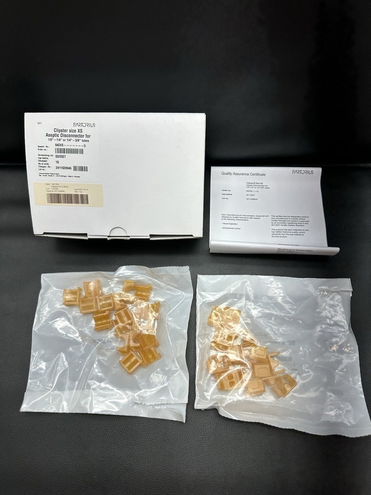 Sartorius 642XS-D Top/Bottom Clipster Size XS Aseptic Disconnector Pack of 18