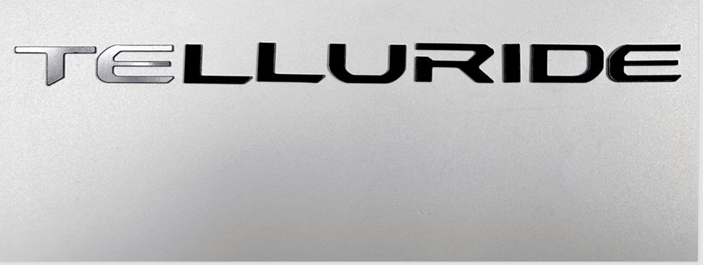 FITS Telluride Letters Plastic Overlay in Gloss Black