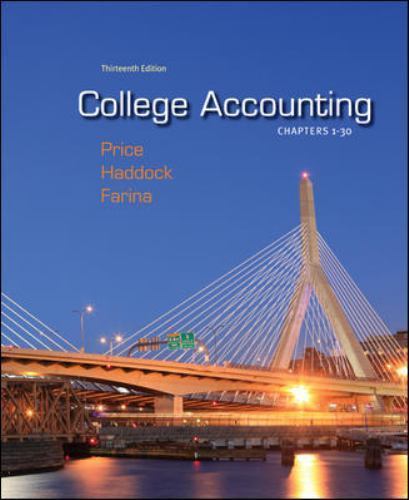 College Accounting: Chapters 1-30, USED-Very Good, Price, John,Haddock, M. David
