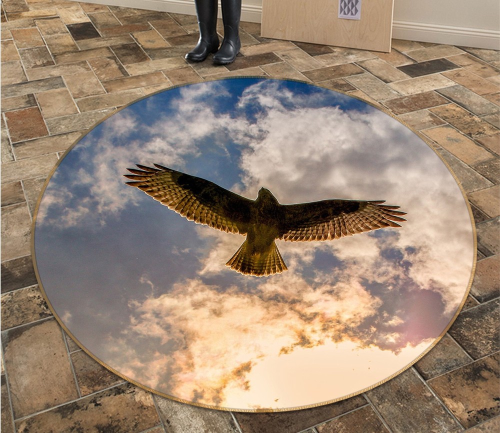 3D Sky Flying Bird AHO186889 Animal Non Slip Rug Mat Elegant Photo Carpet Romy