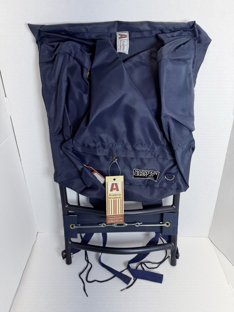 Vintage Academy Broadway Mountain Crest Jr #1730 Blue External Hiking Backpack