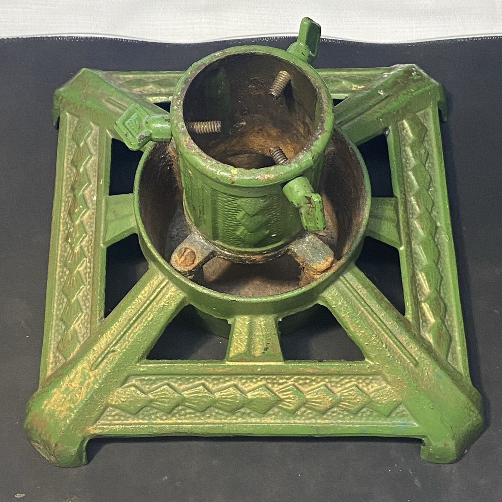 Vintage cast iron Christmas tree stand, antique, retro, 24 cm. With water tank