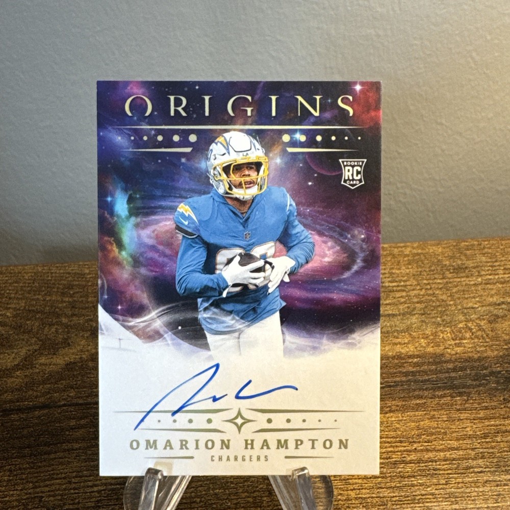 2025 Panini Origins OMARION HAMPTON RC ROOKIE AUTO ON-CARD #RA-OHA Chargers SP