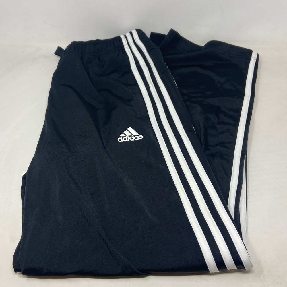 Adidas 3-Stripes Tricot Open Hem Track Pants Black/White Men’s M