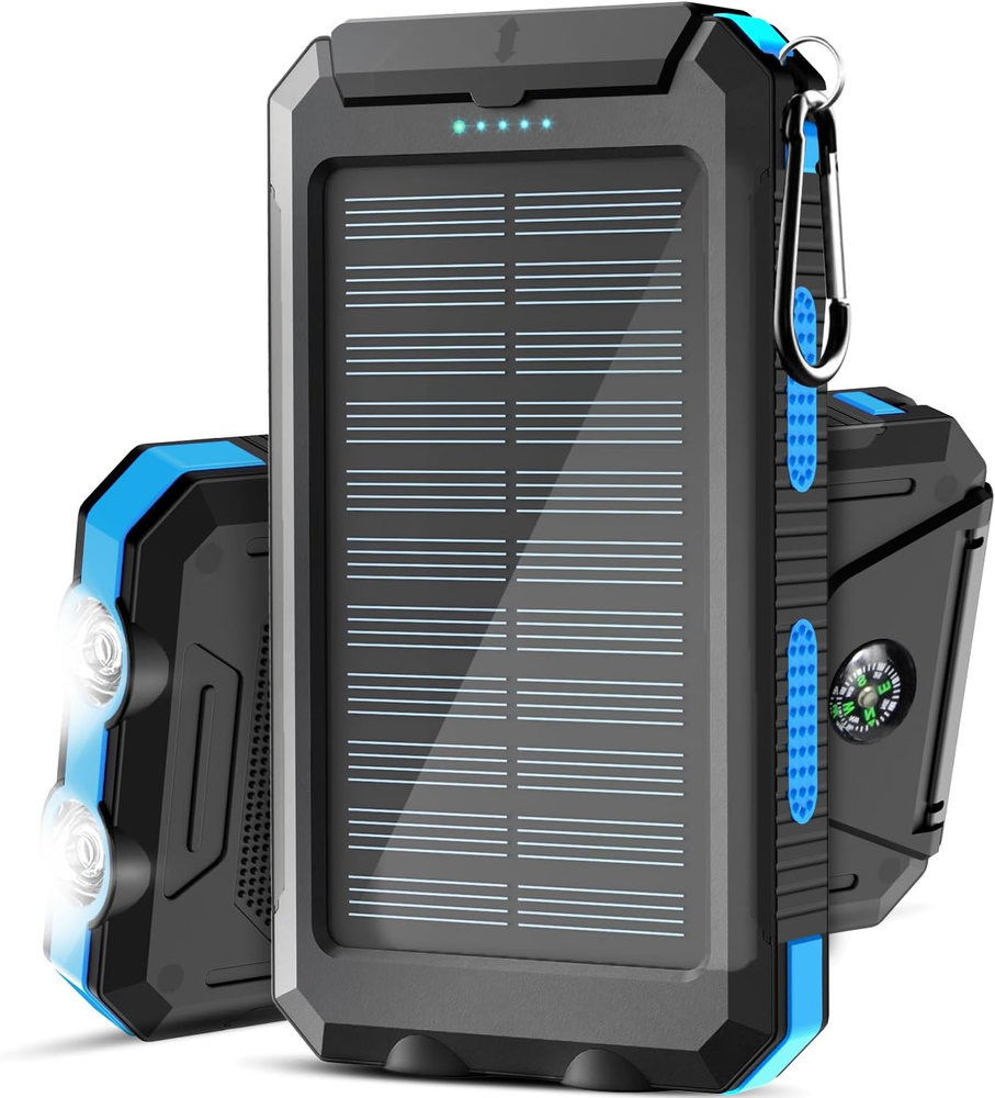 38800Mah Portable Solar Power Bank, Waterproof External Backup Battery