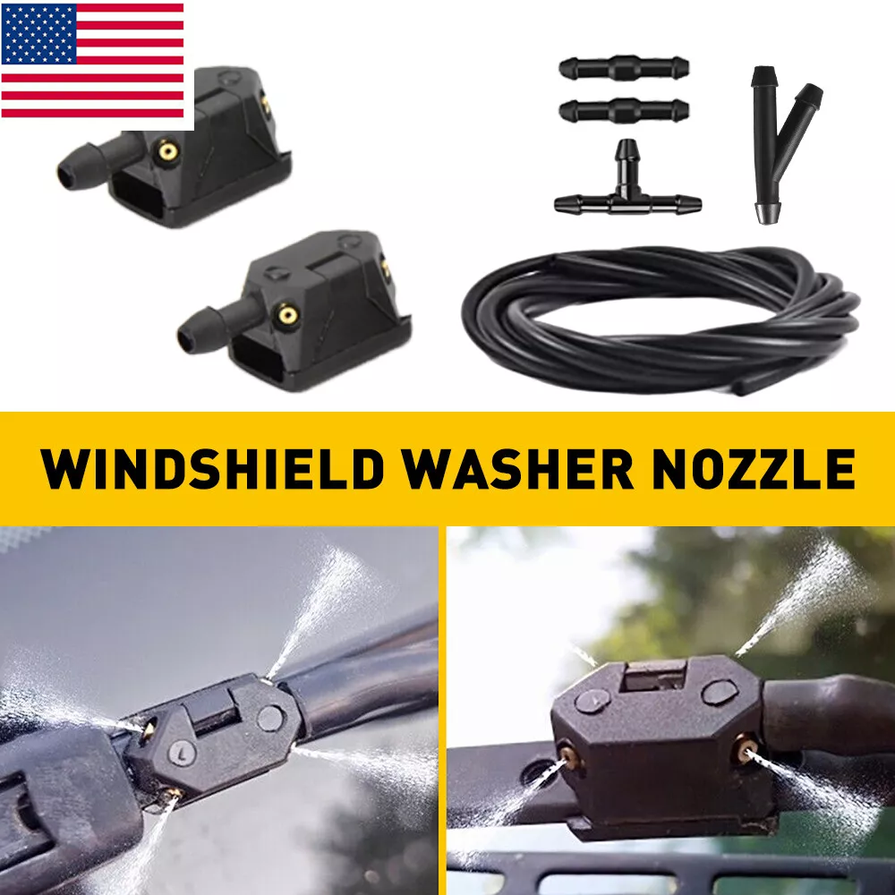 Universal Car Windshield Wiper Washer Nozzle Spray Jet Kit with Hose