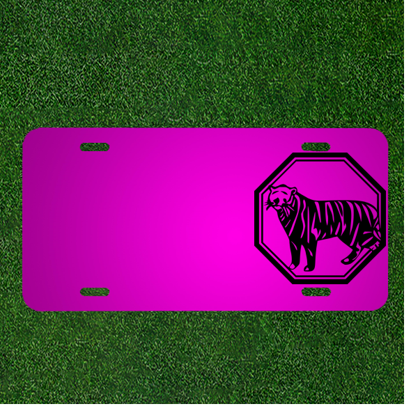 Custom Personalized Car License Plate With Add Names To Tiger Animal Mammal
