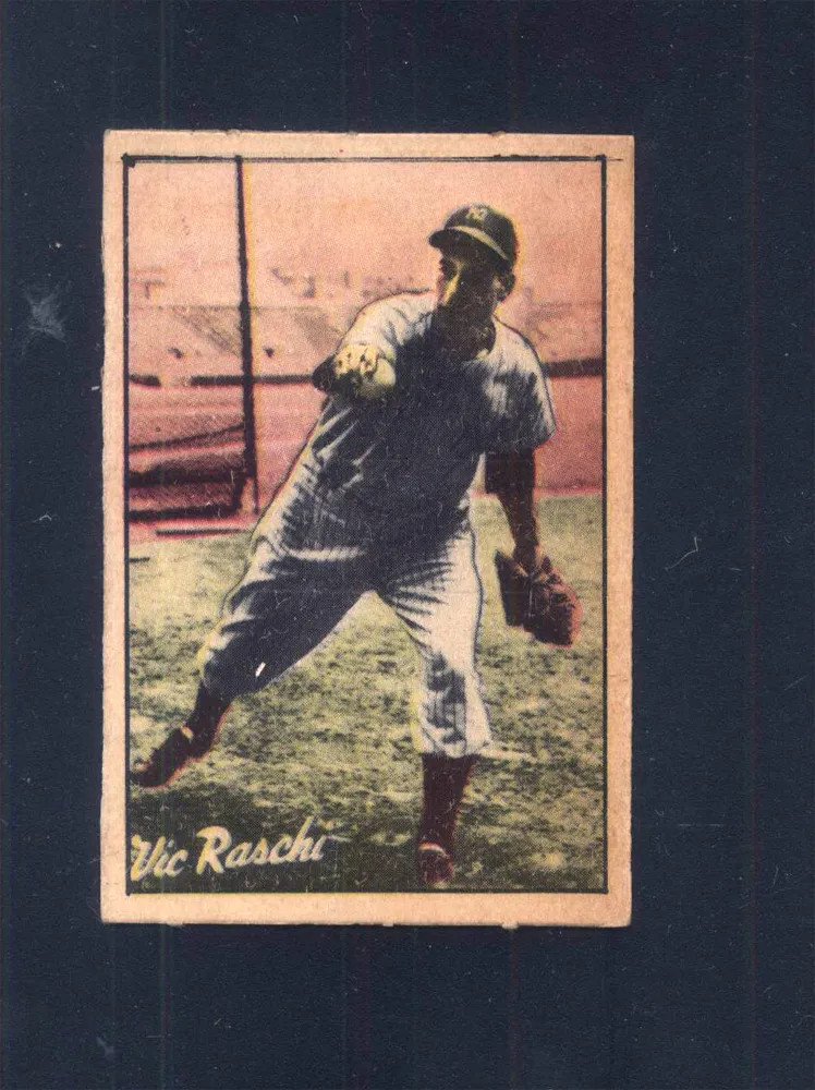 1952 Berk Ross Vic Raschi Yankees (EX/MT) 011986