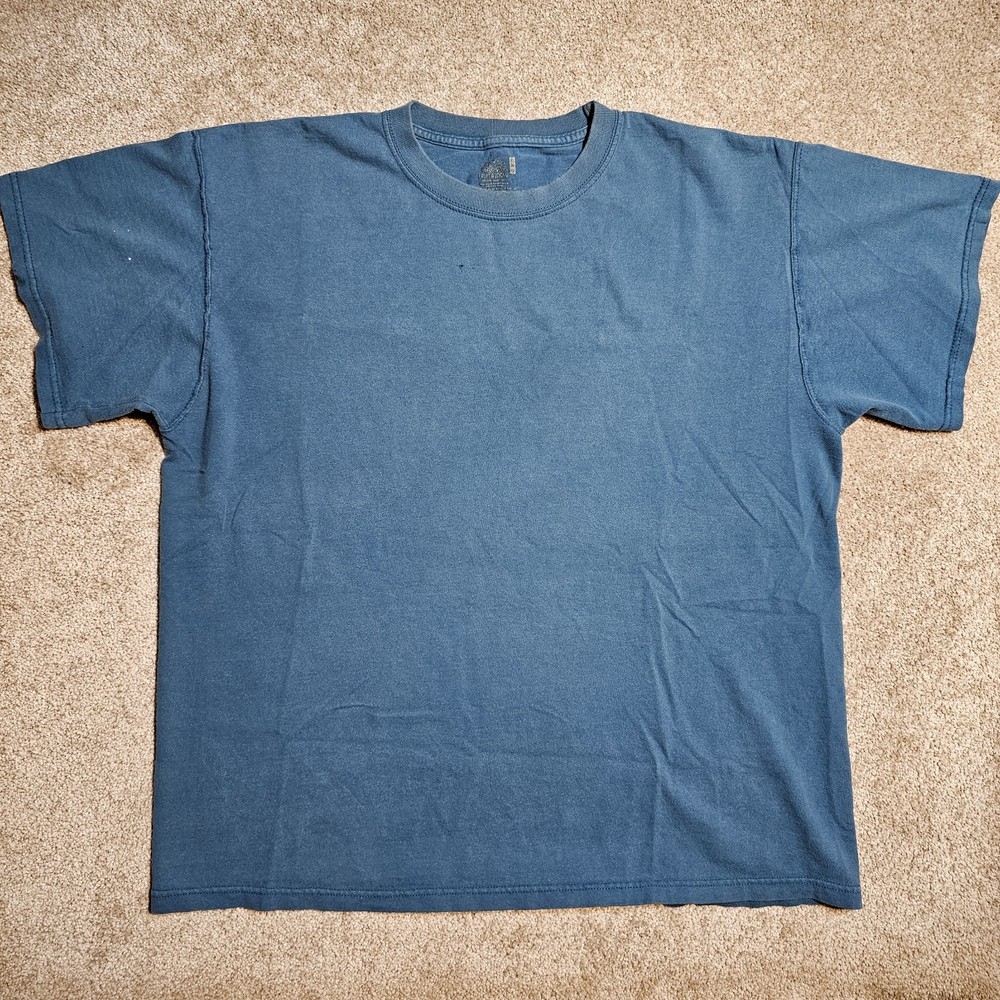 Vtg Y2k Faded Blue FoTL Thrashed Size XL Blank T-shirt Indie Sleeze Punk Minimal