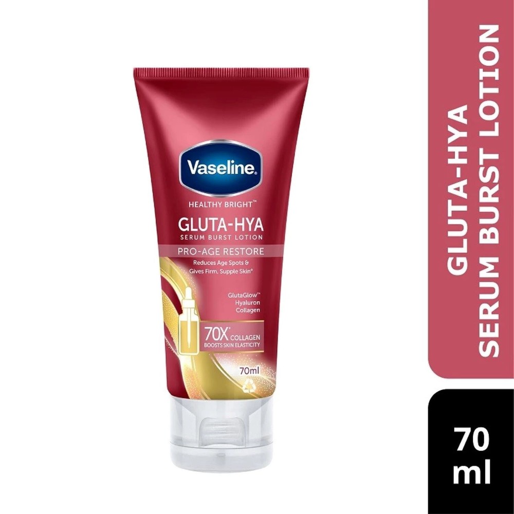 VASELINE Gluta-Hya Serum Lotion Pro-Age Restore 70ml Twin Pack with Free Shipping