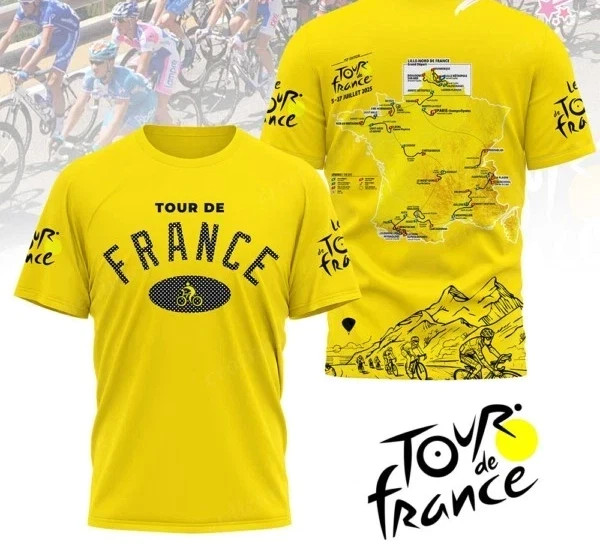 Tour de France 2025 Route 3D Gift For Fan T Shirt Full Size S-5XL QA1948