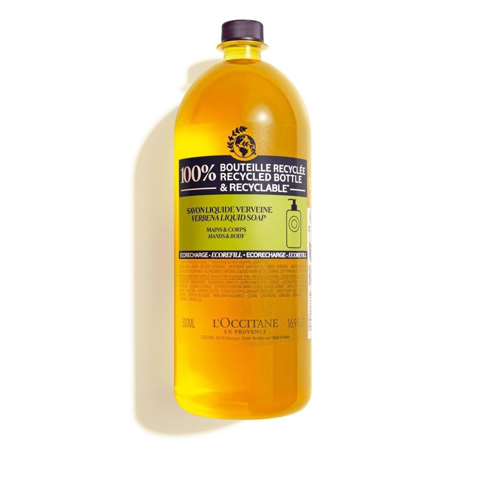 L'Occitane Shea Verbena Liquid Soap Refill for Hands & Body 16.9 oz