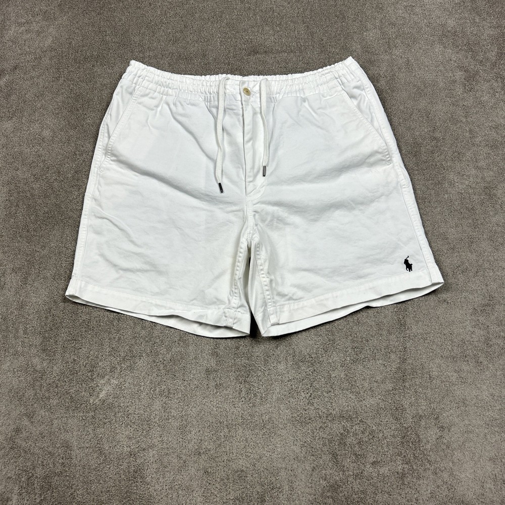 Polo Ralph Lauren Shorts Mens Medium White[ Stretch Chino 6 Inseam Casual Summer