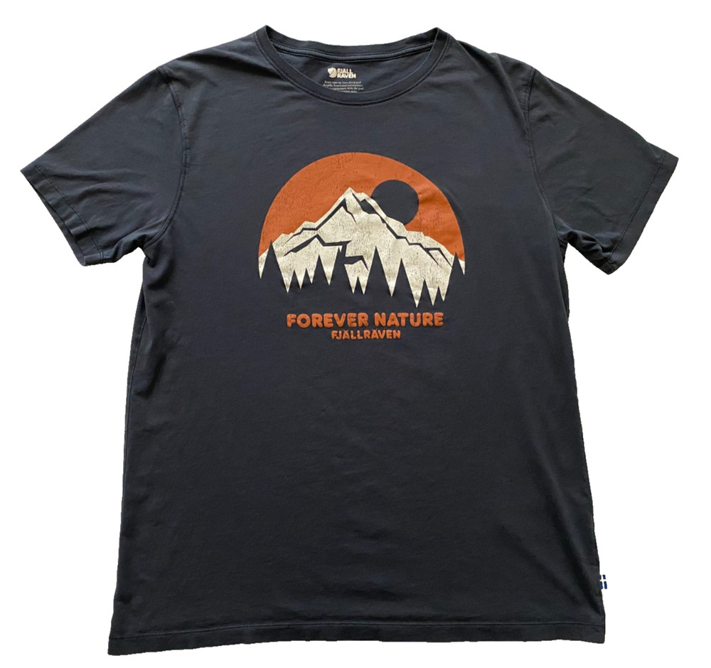 Fjallraven Short Sleeve Dark Grey Forever Nature Tee Shirt Men's Sz XL Gorpcore