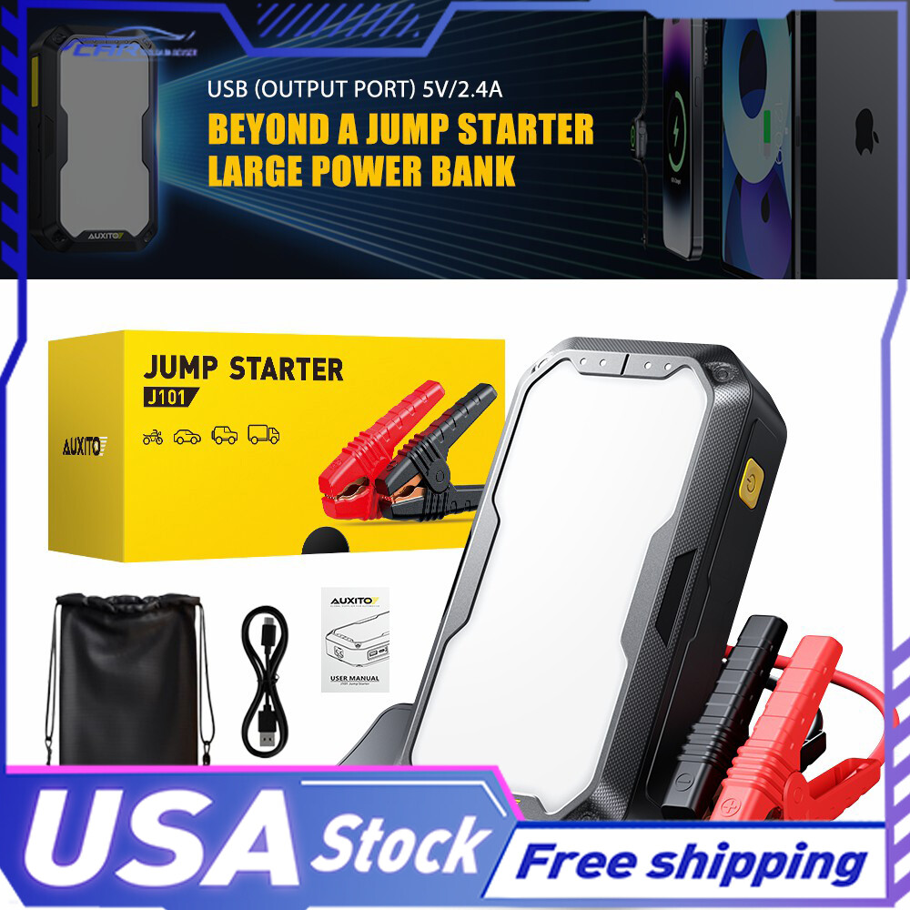 Car Jump Starter Booster Jumper Box Power Bank Battery Charger Portable 2000A