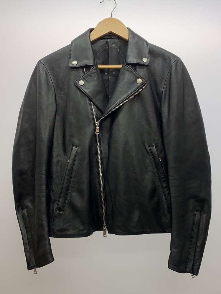 Tk.Takeo Kikuchi Tk Double Riders Jacket/M/Sheepskin/Blk/Plain/170-51002 3476