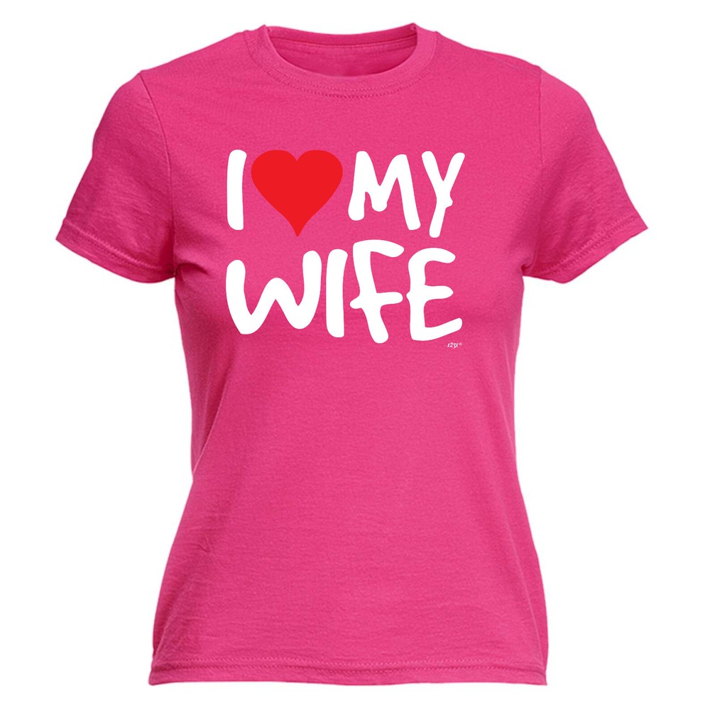 Love Heart My Wife - Womens T Shirt Funny T-Shirt Novelty gift tshirt