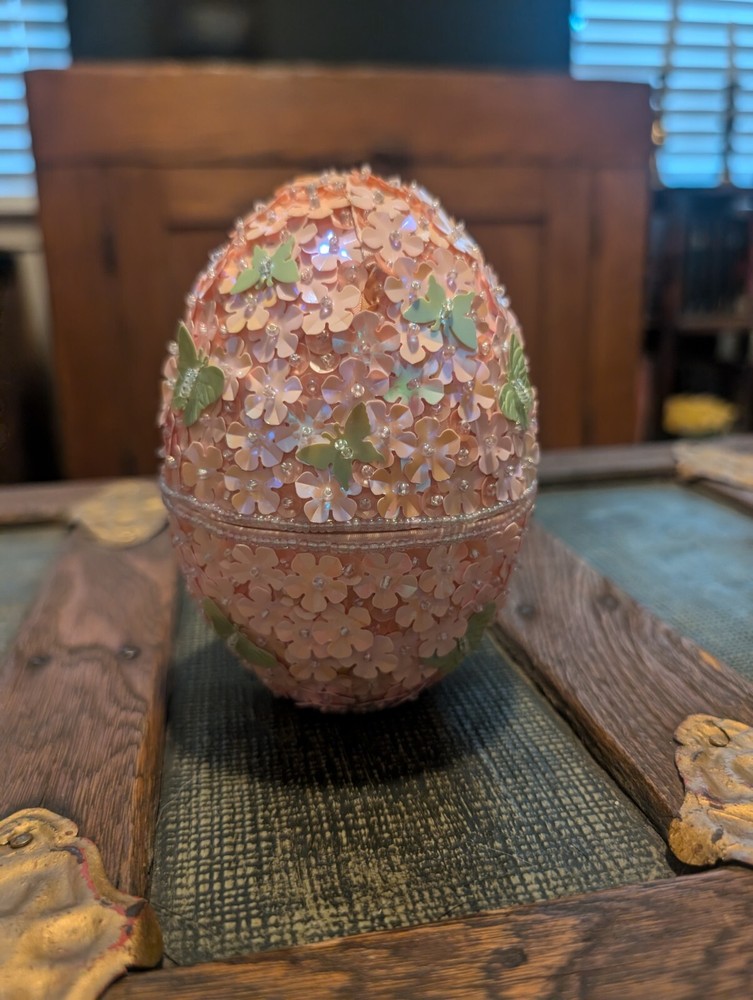 Godiva Pink Beaded Easter Egg - Rare