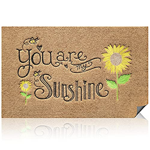 Welcome Mats for Front Door Outdoor Sunflower 18
