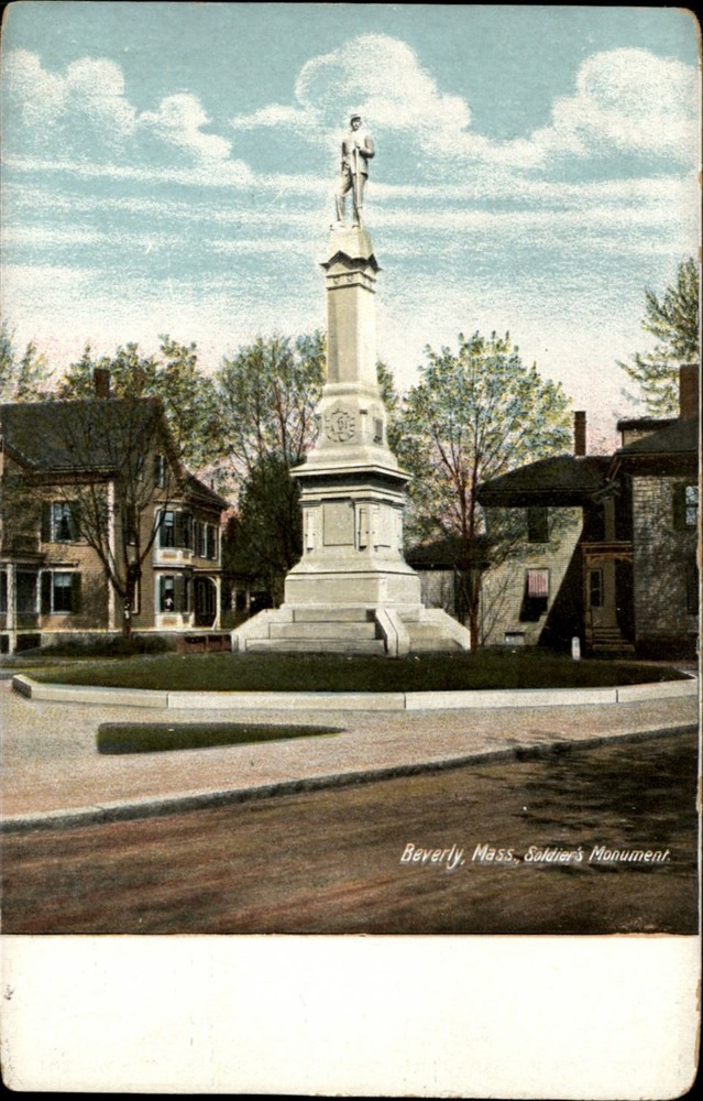 Beverly Mass Soldiers Monument UDB unposted c1905 vintage postcard y592