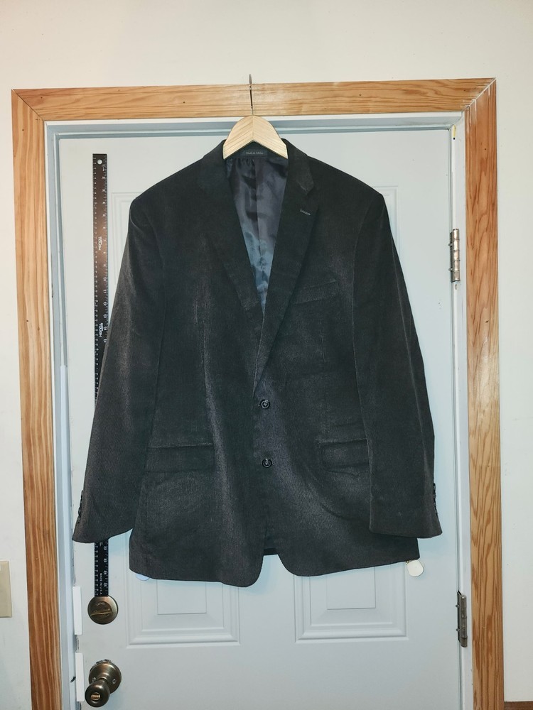 Lauren Ralph Lauren Corduroy Blazer Men Size 44L Brown Sport Coat Chic Stylish