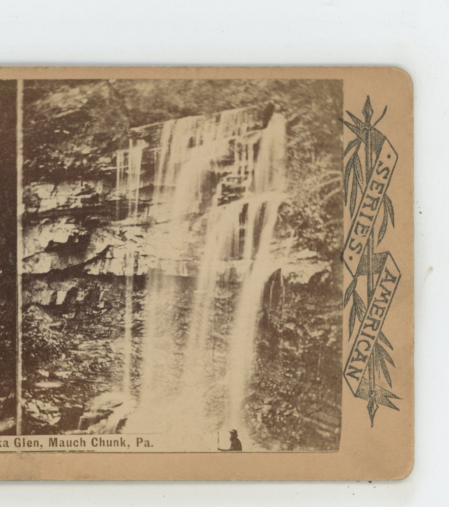 Falls in Onoko Glen Mauch Chunk Pennsylvania PA Stereoview