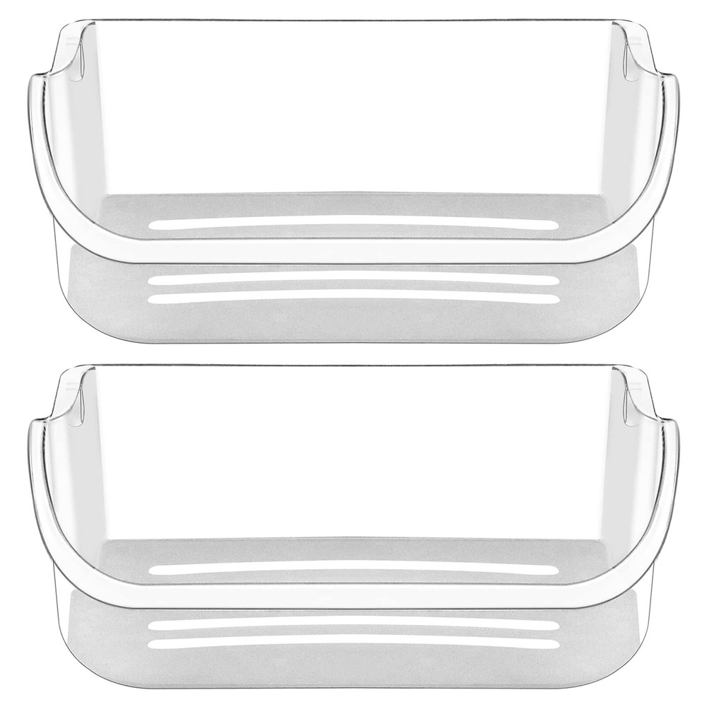 2 x 240356402 Refrigerator Upper Door Shelf Clear Bin by AMI, with Frigidaire...