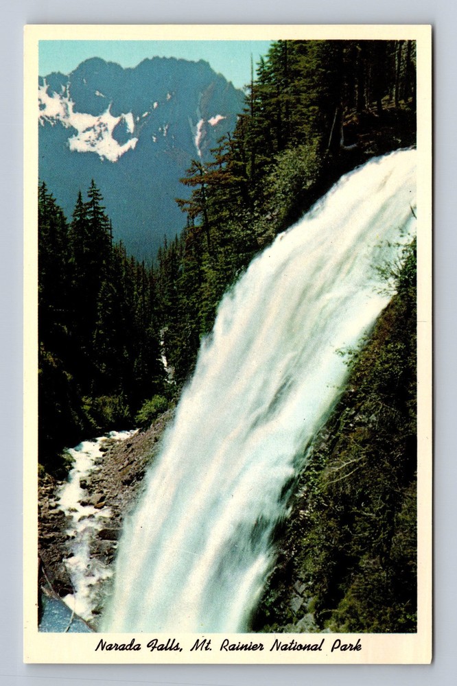 WA-Washington Narada Falls Mount Rainier National Park Vintage Postcard