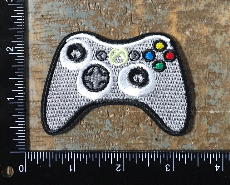 VIDEO GAME CONTROLLER Wireless Gaming Embroidered Iron-On Patch