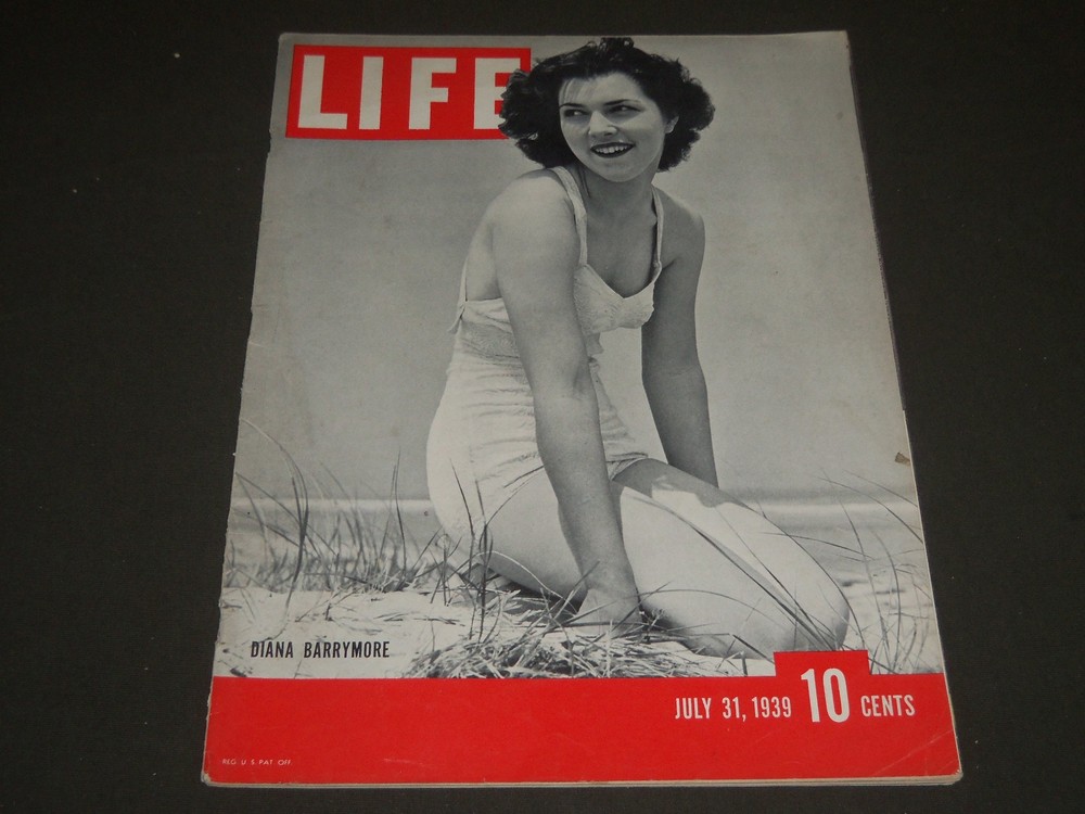 1939 JULY 31 LIFE MAGAZINE - DIANNA BARRYMORE COVER - L 141