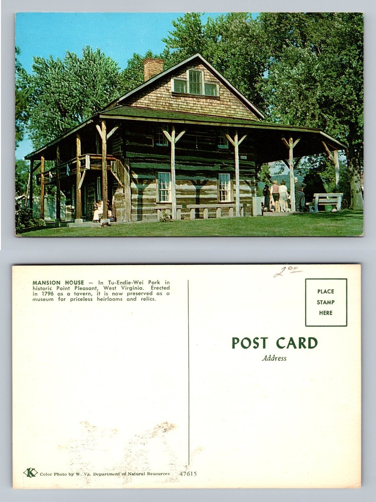 Point Pleasant, WV-West Virginia, Mansion House View Old Vintage Postcard