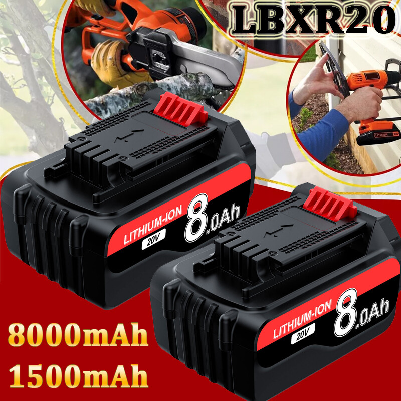 20V 8.0Ah Black+Decker MAX LBXR20 LBX20 Replacement Battery LB2X4020